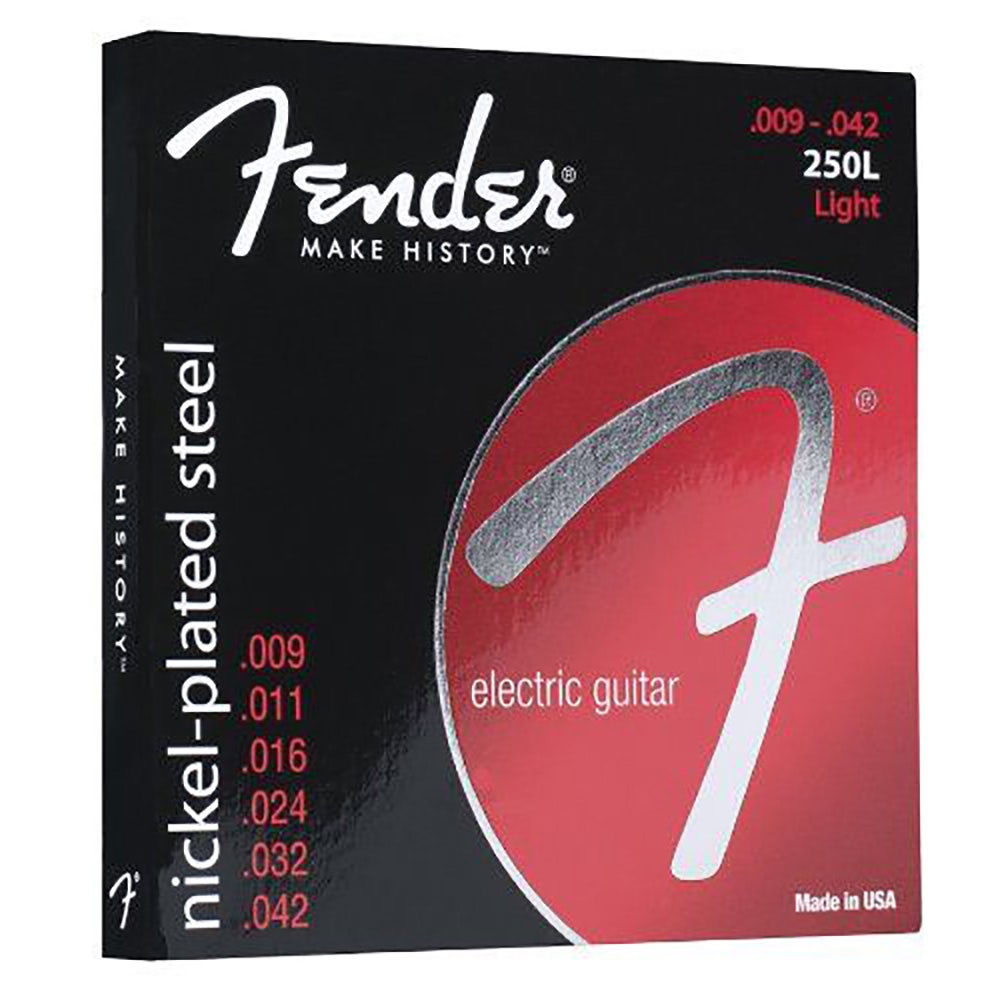 Fender 250L Nickel Plated Steel Electric Guitar Strings (09-42)