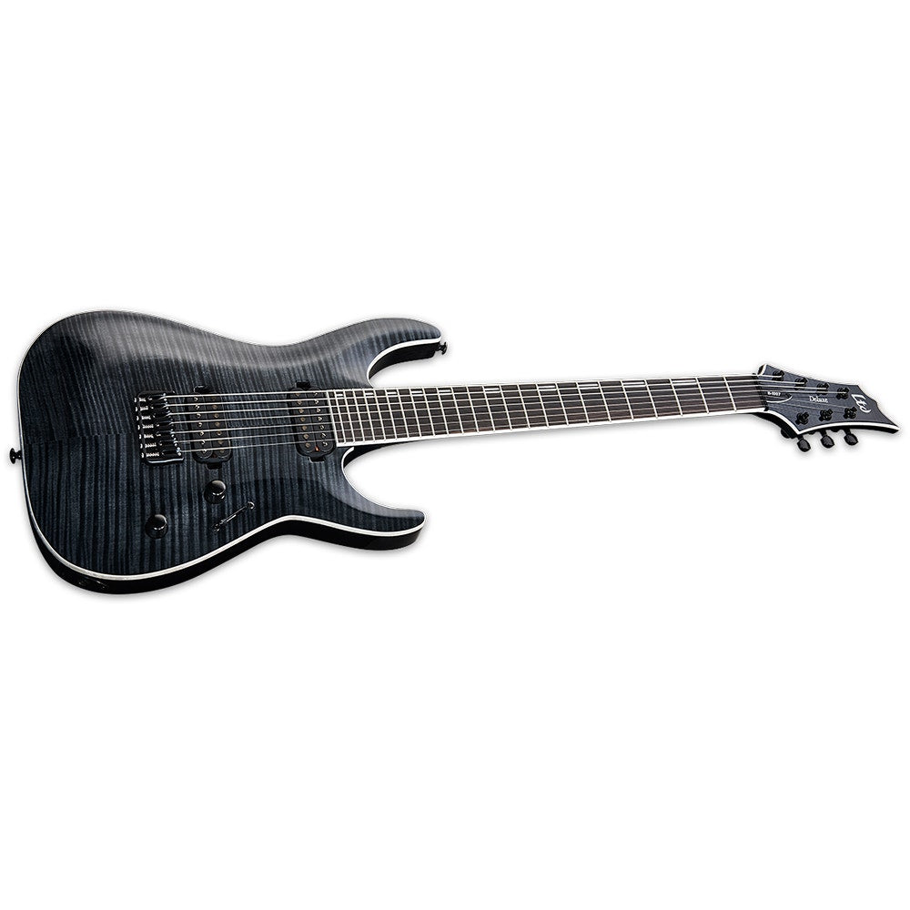 ESP LTD H-1007 Electric Guitar, Macassar Ebony Fingerboard, See Thru Black