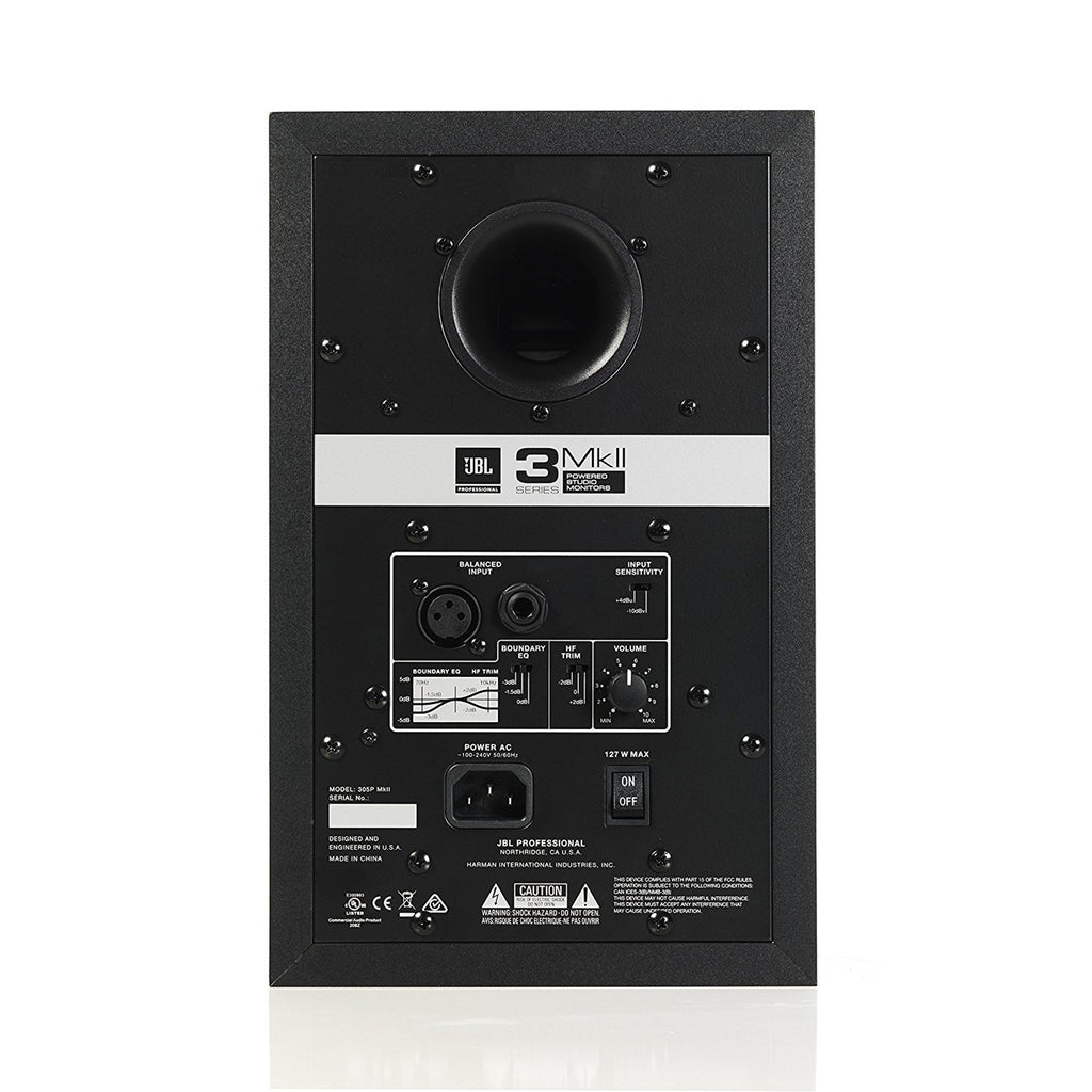 JBL 305P MkII Powered 5" Two-Way Studio Monitor, Single