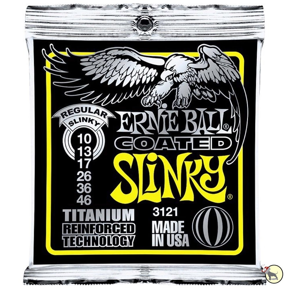 Ernie Ball 3121 Coated Electric Titanium RPS Regular Slinky Guitar Strings (10-46)