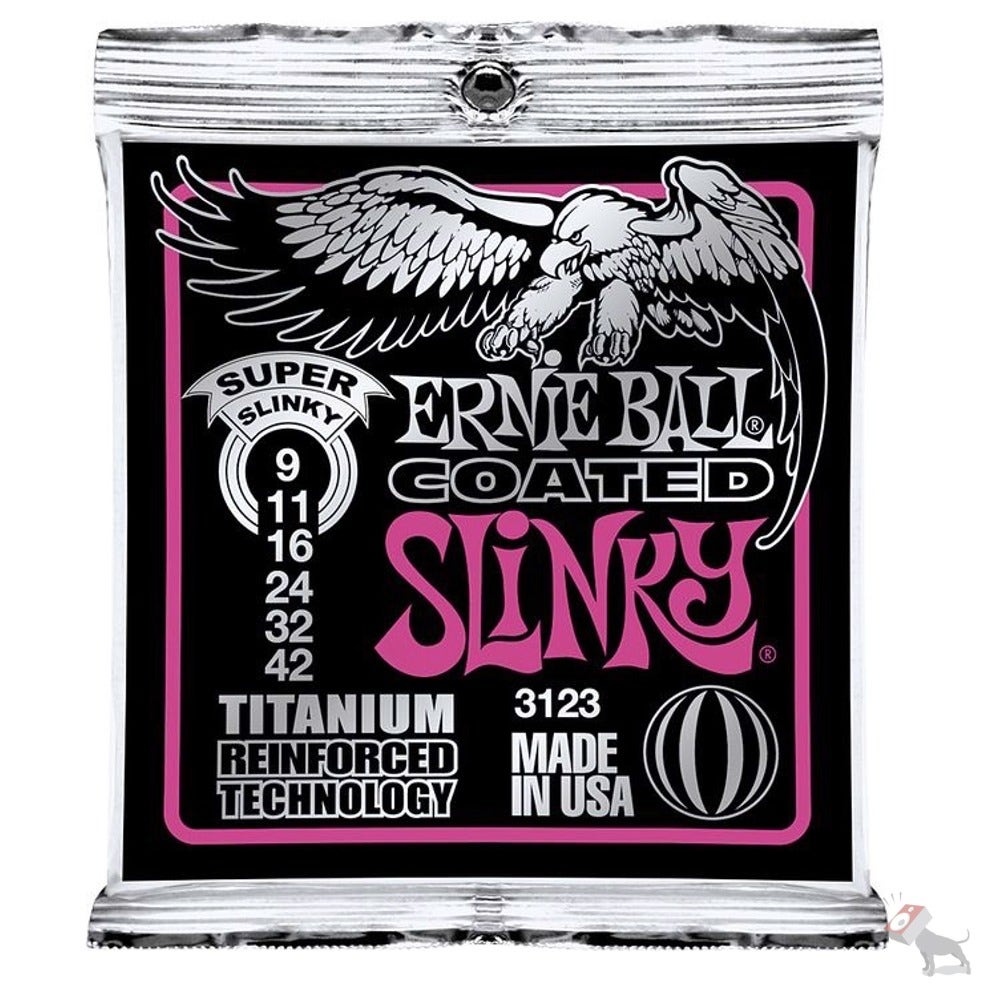 Ernie Ball 3123 Coated Titanium RPS Super Slinky Electric Guitar Strings (09-42)