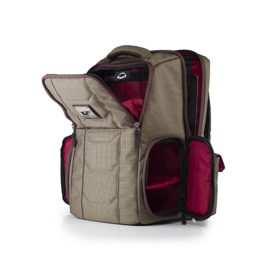 Gruv Gear VENUEBAG02-ELT Club Bag Elite Flight Smart Tech Backpack - Pewter/Crimson