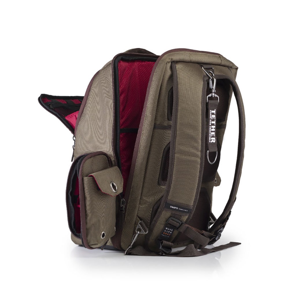 Gruv Gear VENUEBAG02-ELT Club Bag Elite Flight Smart Tech Backpack - Pewter/Crimson