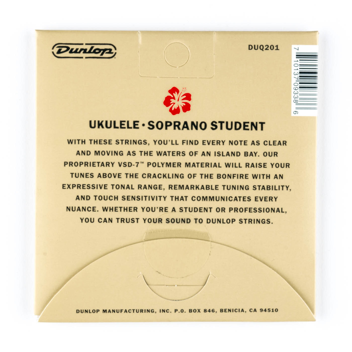 Dunlop DUQ201 VSD-7 Polymer Soprano Student Ukulele 4-String Set .029-.019