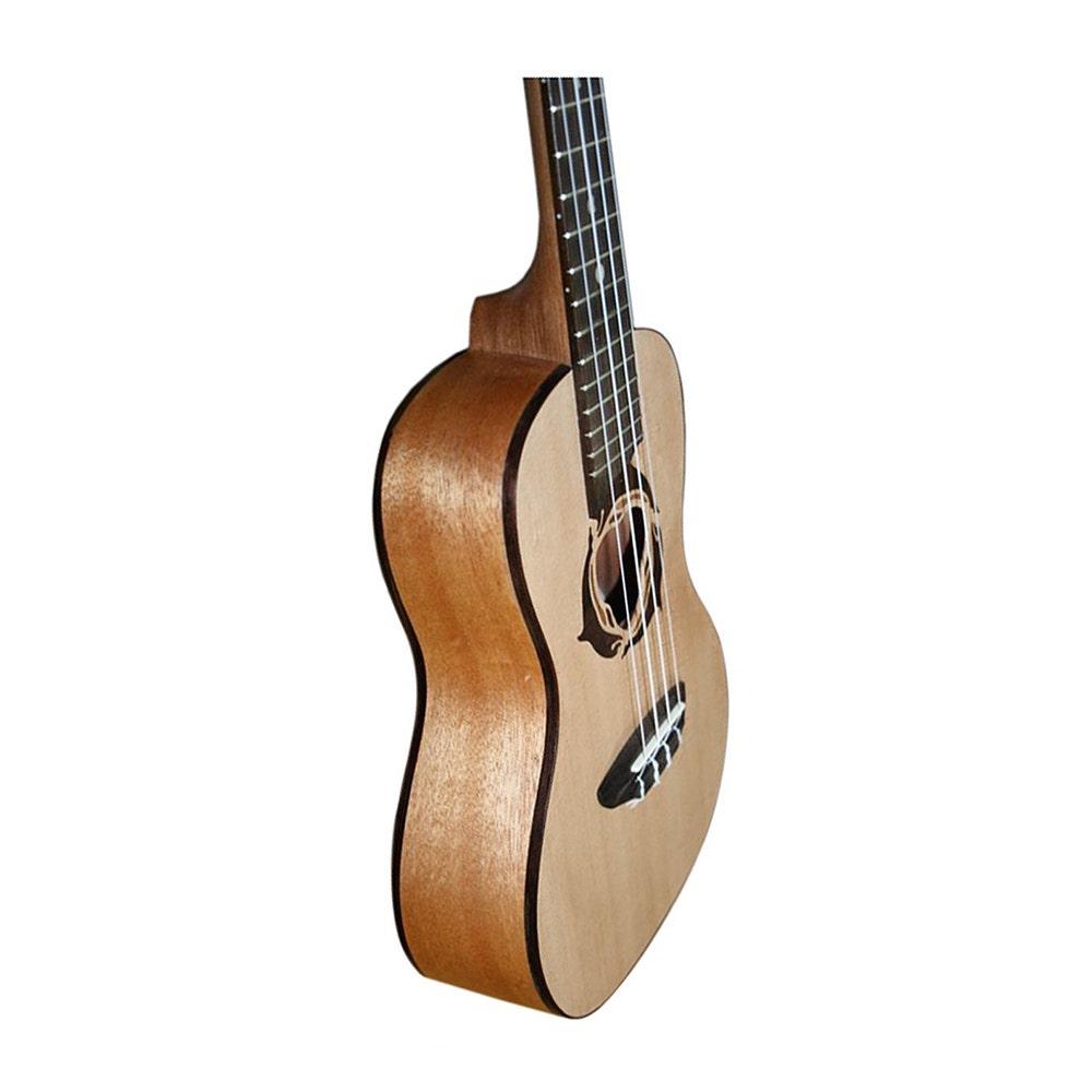 Luna Dolphin Concert Spruce Top Ukulele - Satin