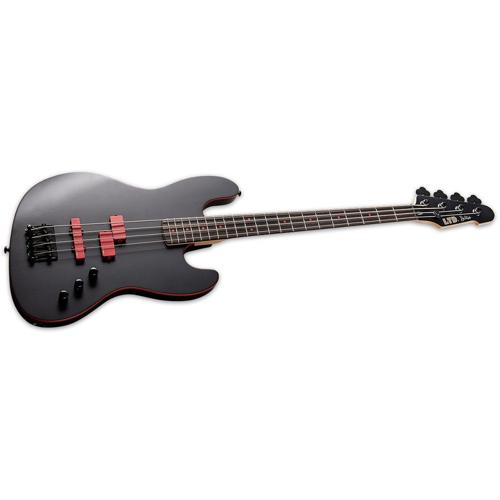 ESP LTD FBJ-400 Frank Bello Bass Guitar, Macassar Ebony Fingerboard, Black Satin