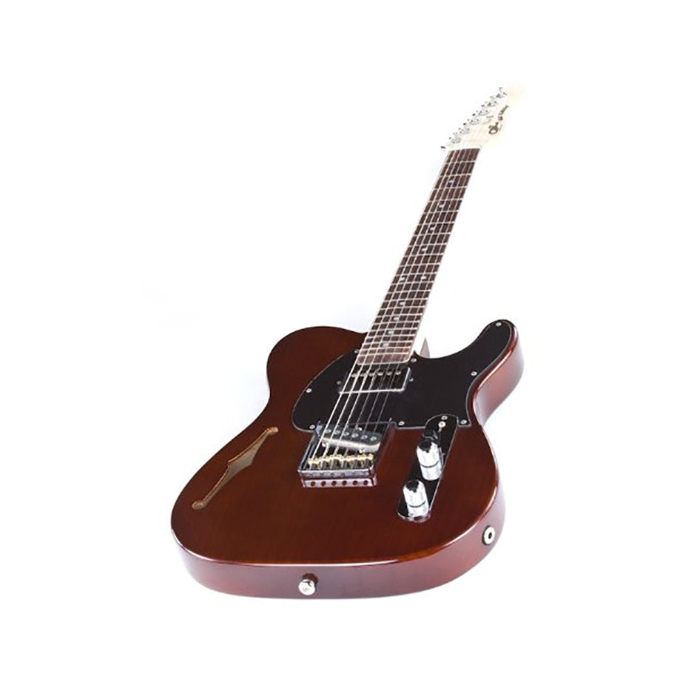 G&L USA ASAT Classic Bluesboy Semi-Hollow Electric Guitar, Rosewood Fingerboard, Hard Case - Whiskey