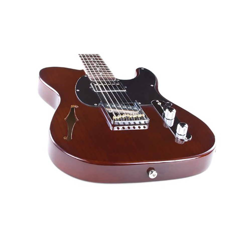 G&L USA ASAT Classic Bluesboy Semi-Hollow Electric Guitar, Rosewood Fingerboard, Hard Case - Whiskey