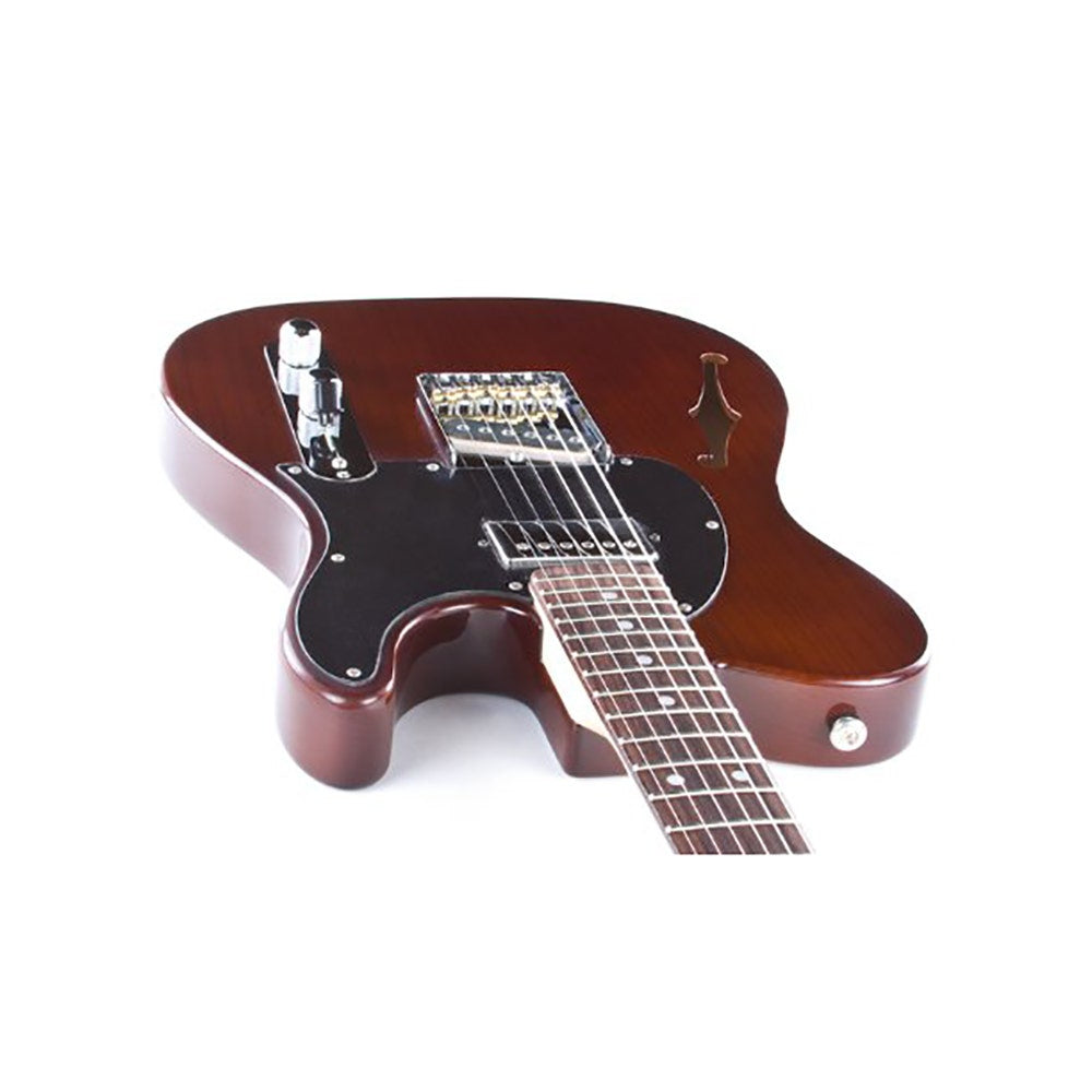 G&L USA ASAT Classic Bluesboy Semi-Hollow Electric Guitar, Rosewood Fingerboard, Hard Case - Whiskey