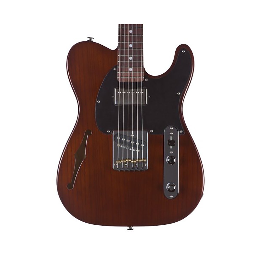 G&L USA ASAT Classic Bluesboy Semi-Hollow Electric Guitar, Rosewood Fingerboard, Hard Case - Whiskey