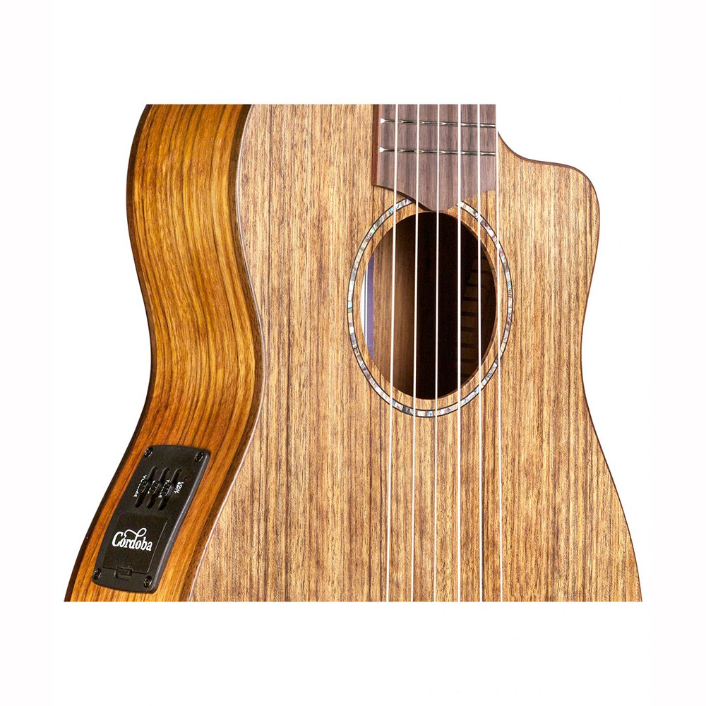 Cordoba Mini O CE Acoustic-Electric Nylon String Travel Guitar with Gig Bag