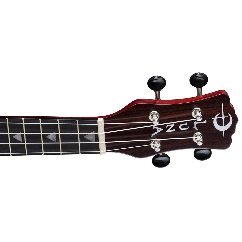 Luna Uke Vintage Mahogany Ukulele, Soprano, Red Satin