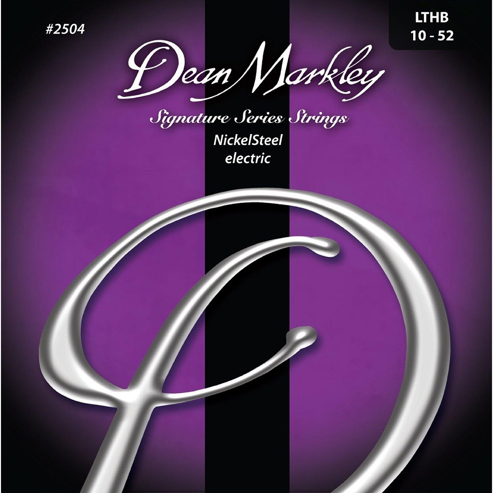 3-Pack of Dean Markley 2504 Nickel Steel Electric Guitar Strings, Light Top/Heavy Bottom (10-52)