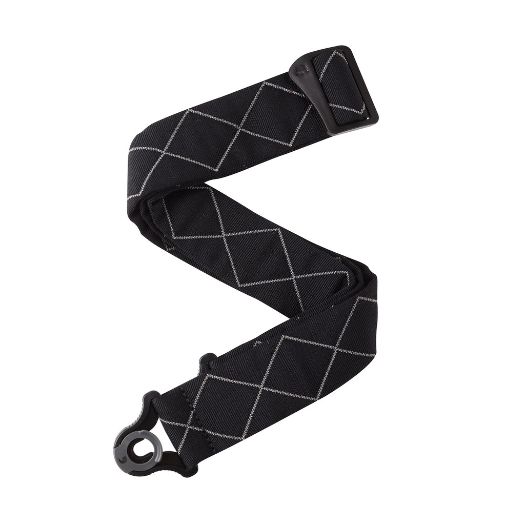 Planet Waves 50BAL02 Auto Lock Guitar Bass Strap, Black Padded Diamonds