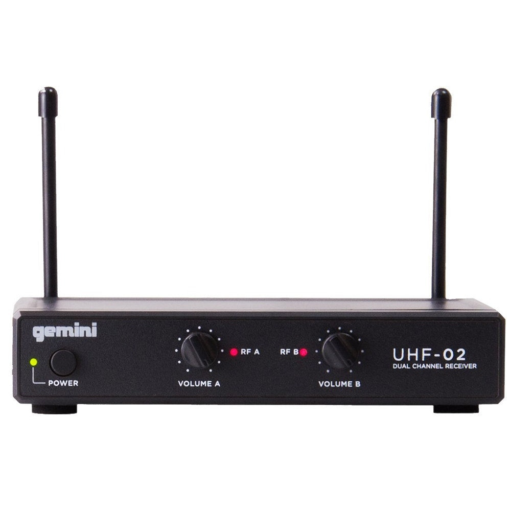 Gemini UHF-02M 2-Channel Wireless Microphone System; S12