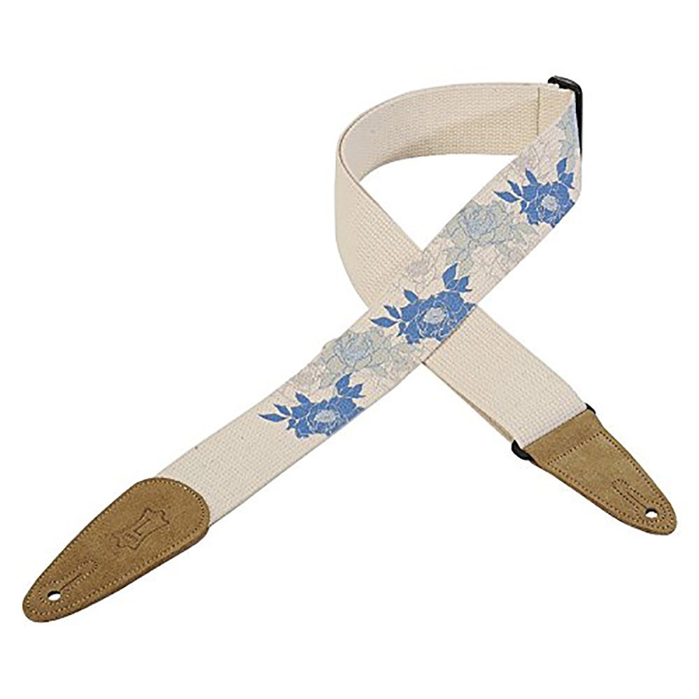 Levy's MC8U-001 2" Blair Series Urban Prints Guitar Strap - Blue Flowers