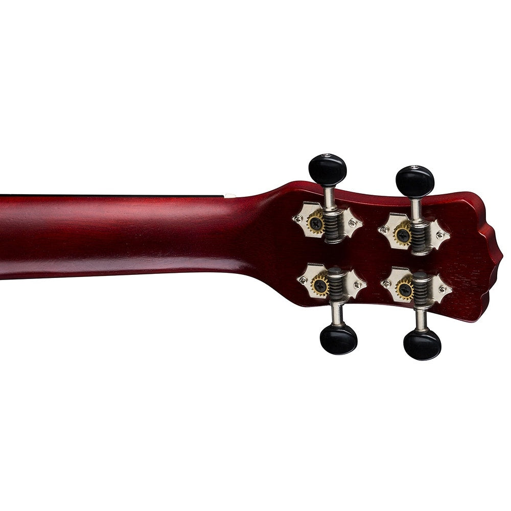 Luna Uke Vintage Mahogany Ukulele, Soprano, Red Satin