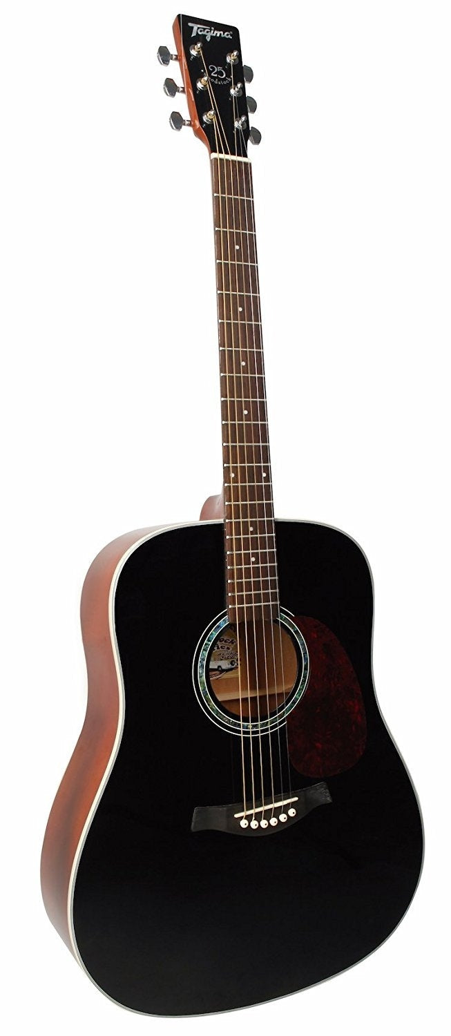 Tagima TW-25 Woodstock Series Dreadnought Acoustic Guitar - Black