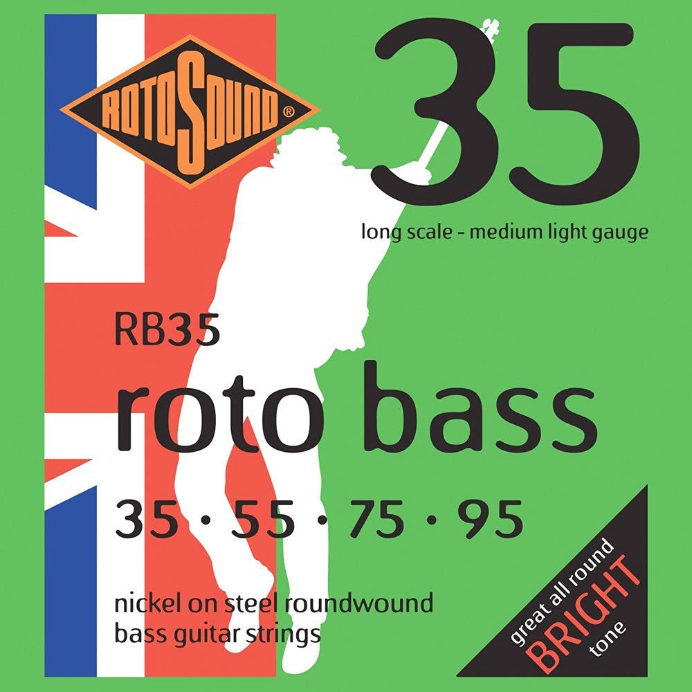Rotosound RB35 Rotobass Roundwound Medium Light Bass Guitar Strings (35-95)