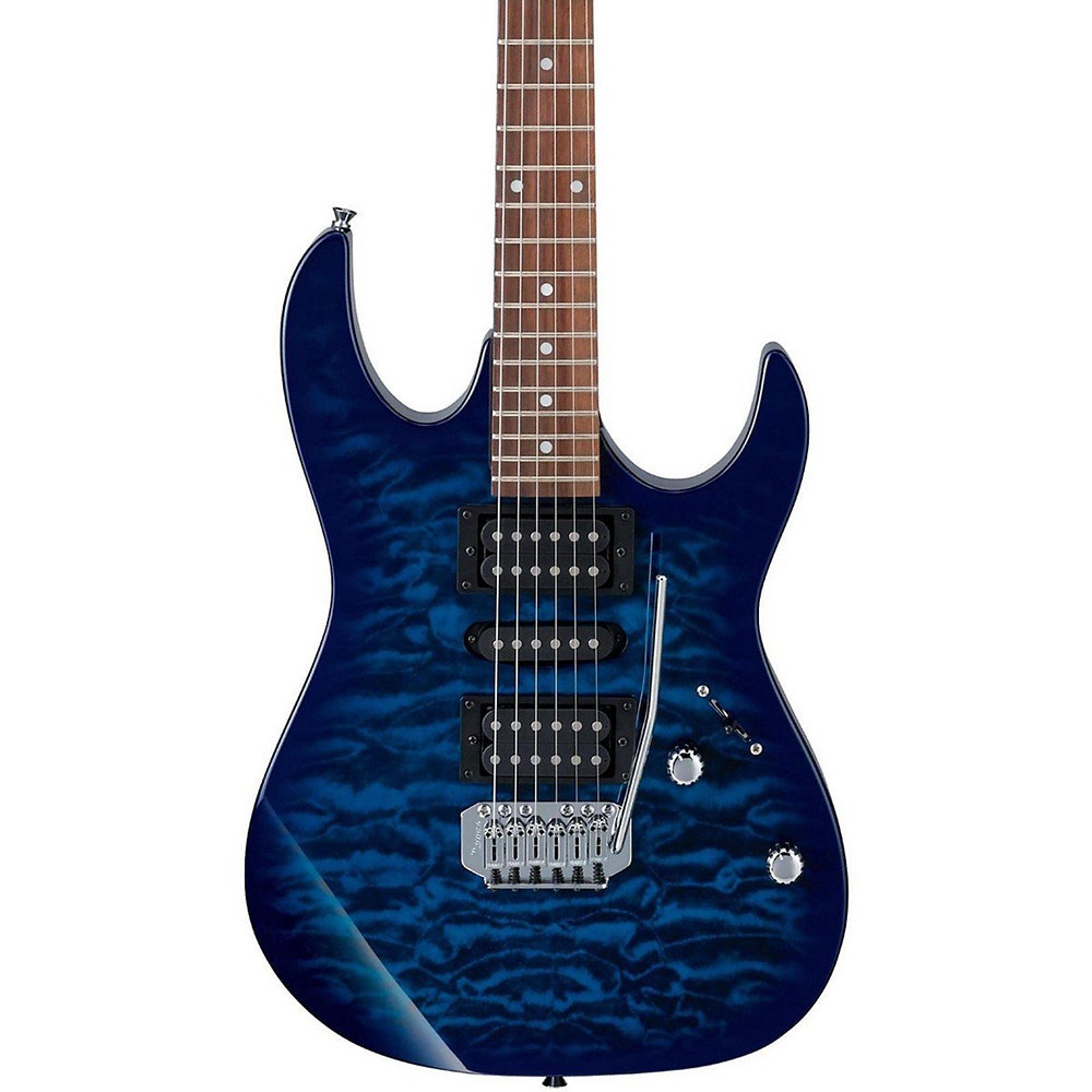 Ibanez GRX70QA TBB Gio RX70 Electric Guitar, Quilted Maple Art Grain - Trans Blue Burst (B-STOCK)