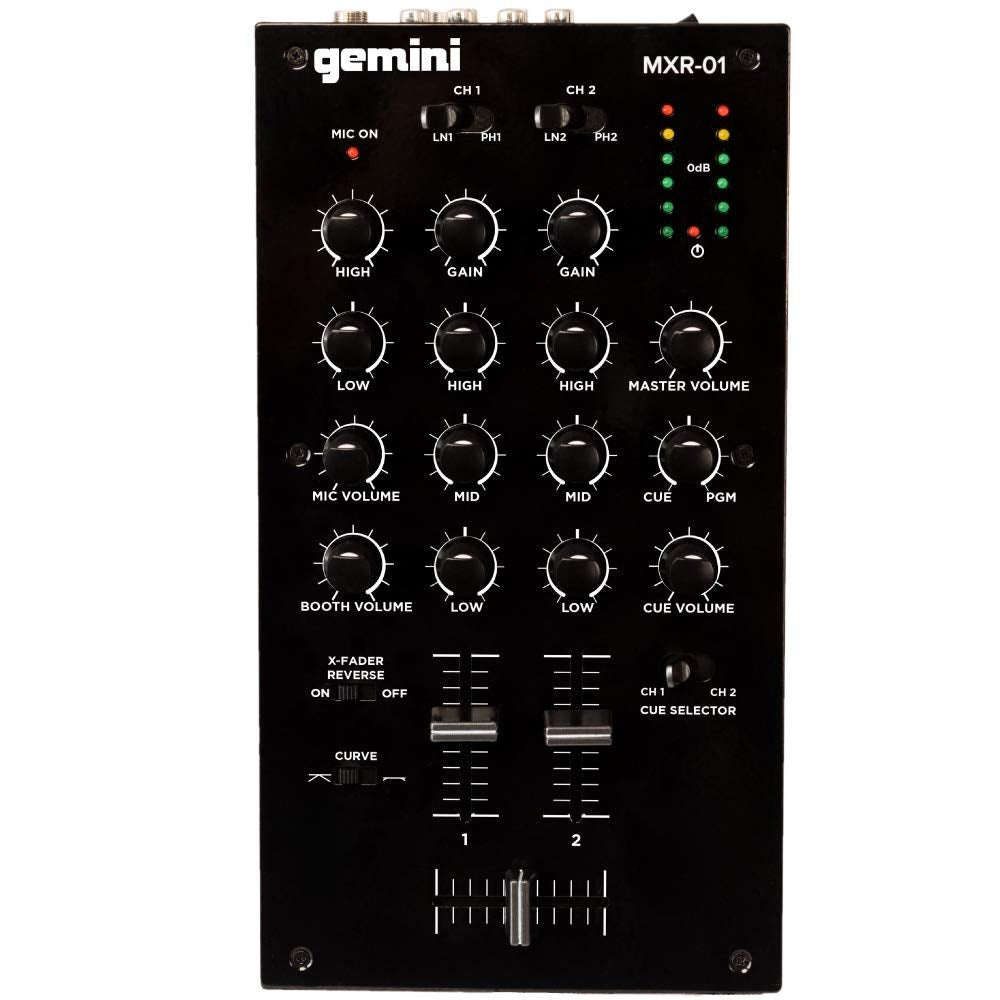 Gemini Sound MXR-01 2-Channel Professional DJ Mixer