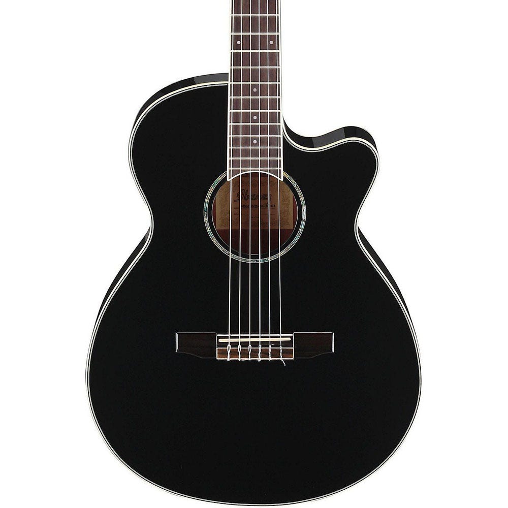 Ibanez AEG10NII Nylon String Cutaway Acoustic-Electric Guitar - Black (B-Stock)
