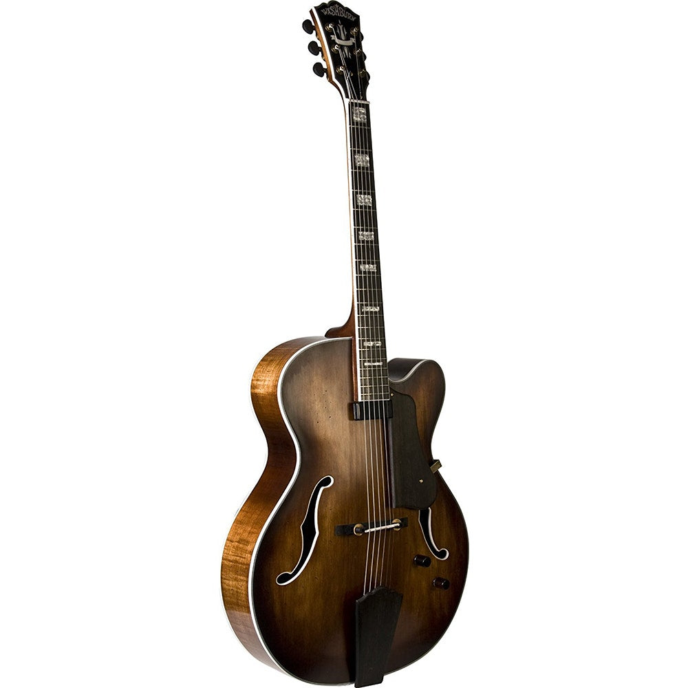 Washburn J600K Vintage Matte Jazz Electric Guitar with Hard Case (B-STOCK)