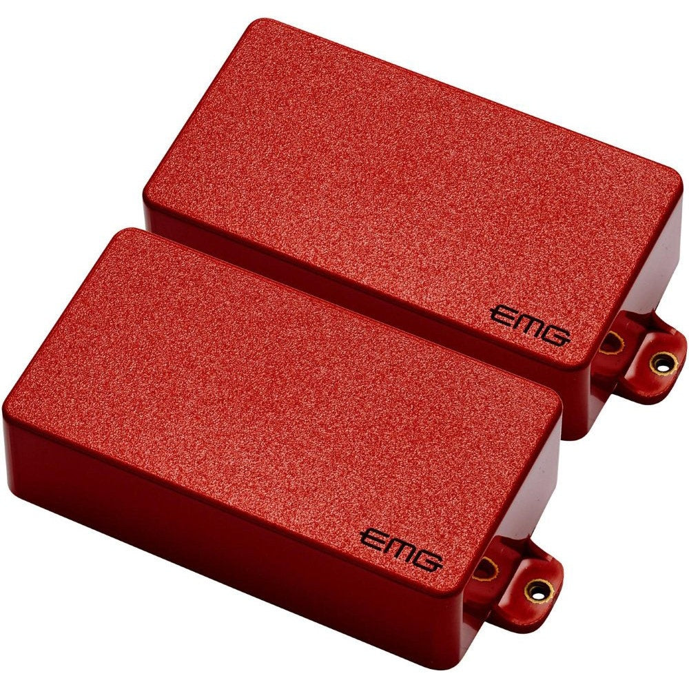 EMG Pickups 81/60 Active Guitar Humbucker Pickup Set, Short Shaft, Red