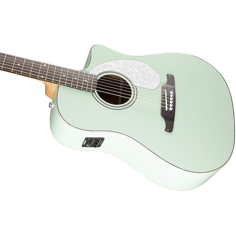 Fender Sonoran SCE Acoustic-Electric Guitar, Walnut Fingerboard - Surf Green