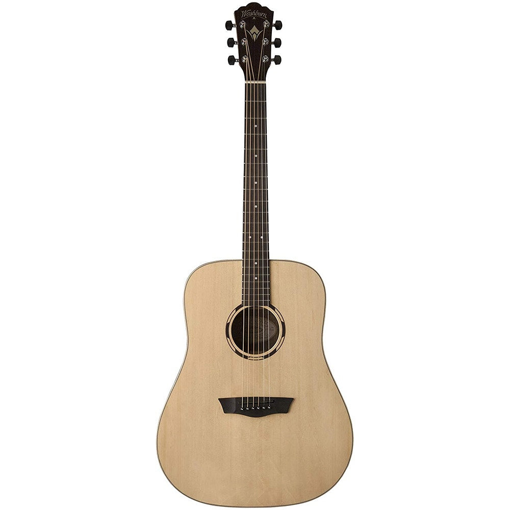 Washburn Guitars Woodline WLD20S Dreadnought Acoustic Guitar, Natural