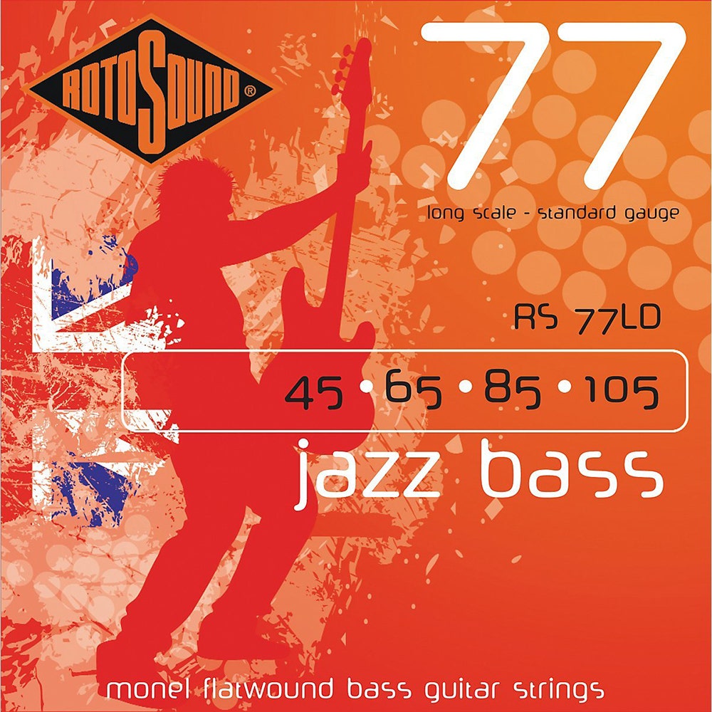 Rotosound RS77LD Monel Flatwound Bass Guitar Strings 45-105