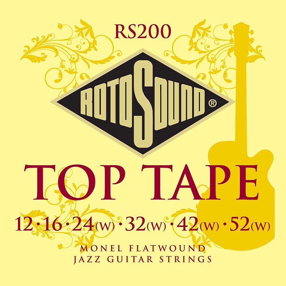 Rotosound RS200 Top Tape Monel Flatwound Electric Guitar String (12-52)