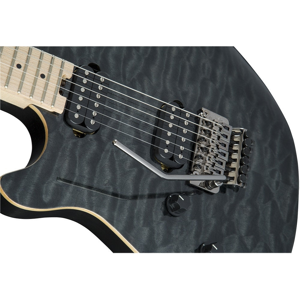 EVH Wolfgang WG Standard Left-Handed Electric Guitar, Quilt Maple Top, HH - Trans Black Quilt