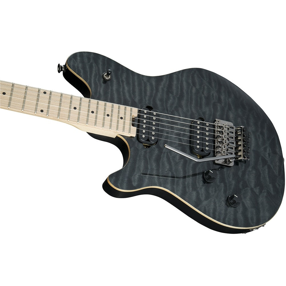 EVH Wolfgang WG Standard Left-Handed Electric Guitar, Quilt Maple Top, HH - Trans Black Quilt