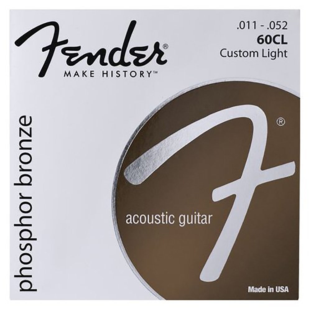 Fender 60CL Phosphor Bronze Custom Light Acoustic Guitar Strings (11-52)