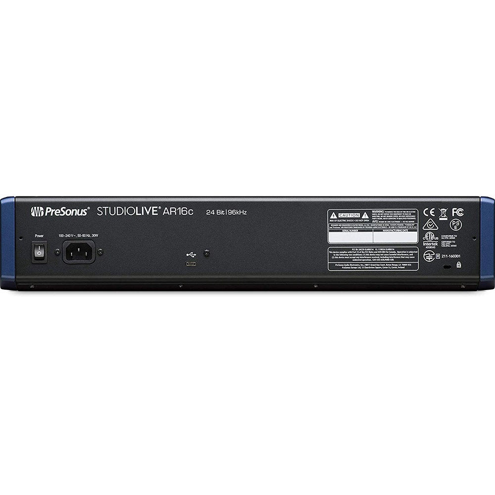 PreSonus StudioLive AR16c Recording Mixer and USB Audio Interface, 16 Channels