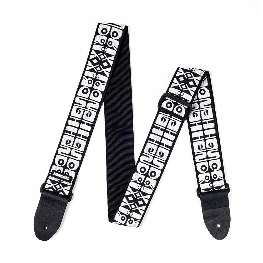 Dunlop JH05 Jimi Hendrix Guitar Strap ‑ Black and White Logo