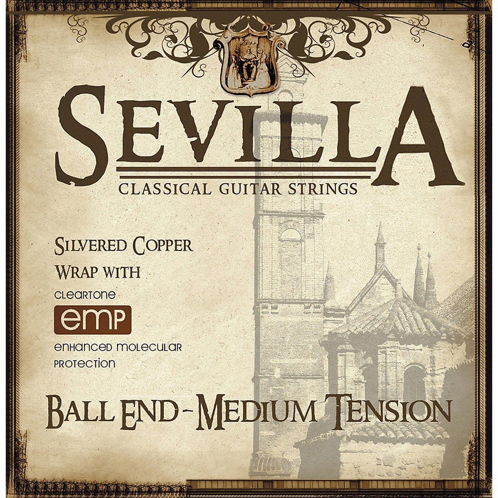 Sevilla 8442 Classical Guitar Strings, Medium Tension, Ball Ends