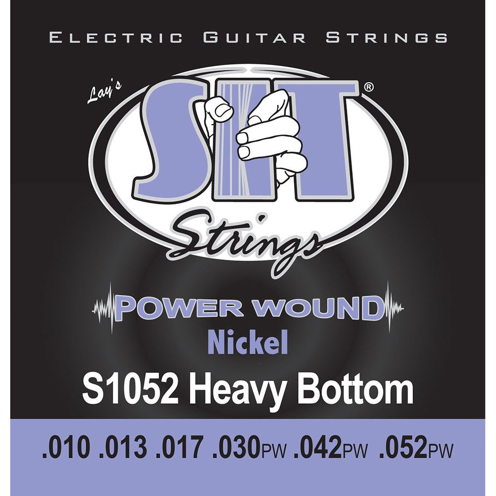 SIT Strings S1052 Heavy Bottom Power Wound Nickel Electric Guitar Strings (10-52)