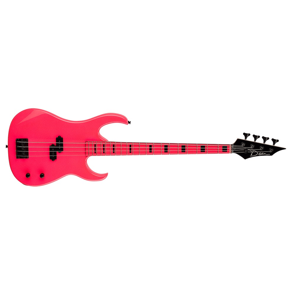 Dean CZONE BASS FLP Custom Zone Electric Bass Guitar - Fluorescent Pink