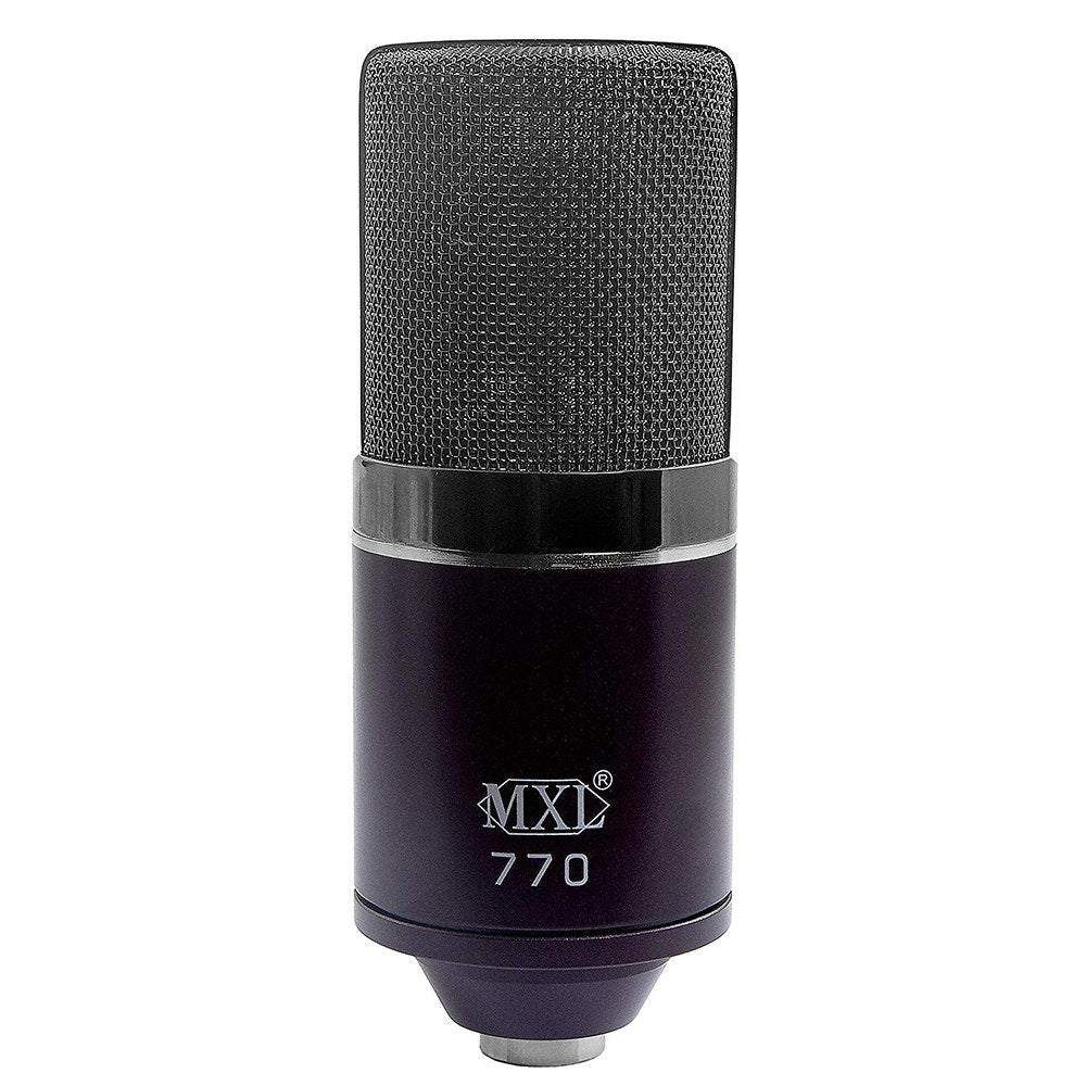 MXL 770 Midnight Purple Limited Edition Condenser Microphone w/ Shockmount and Carrying Case