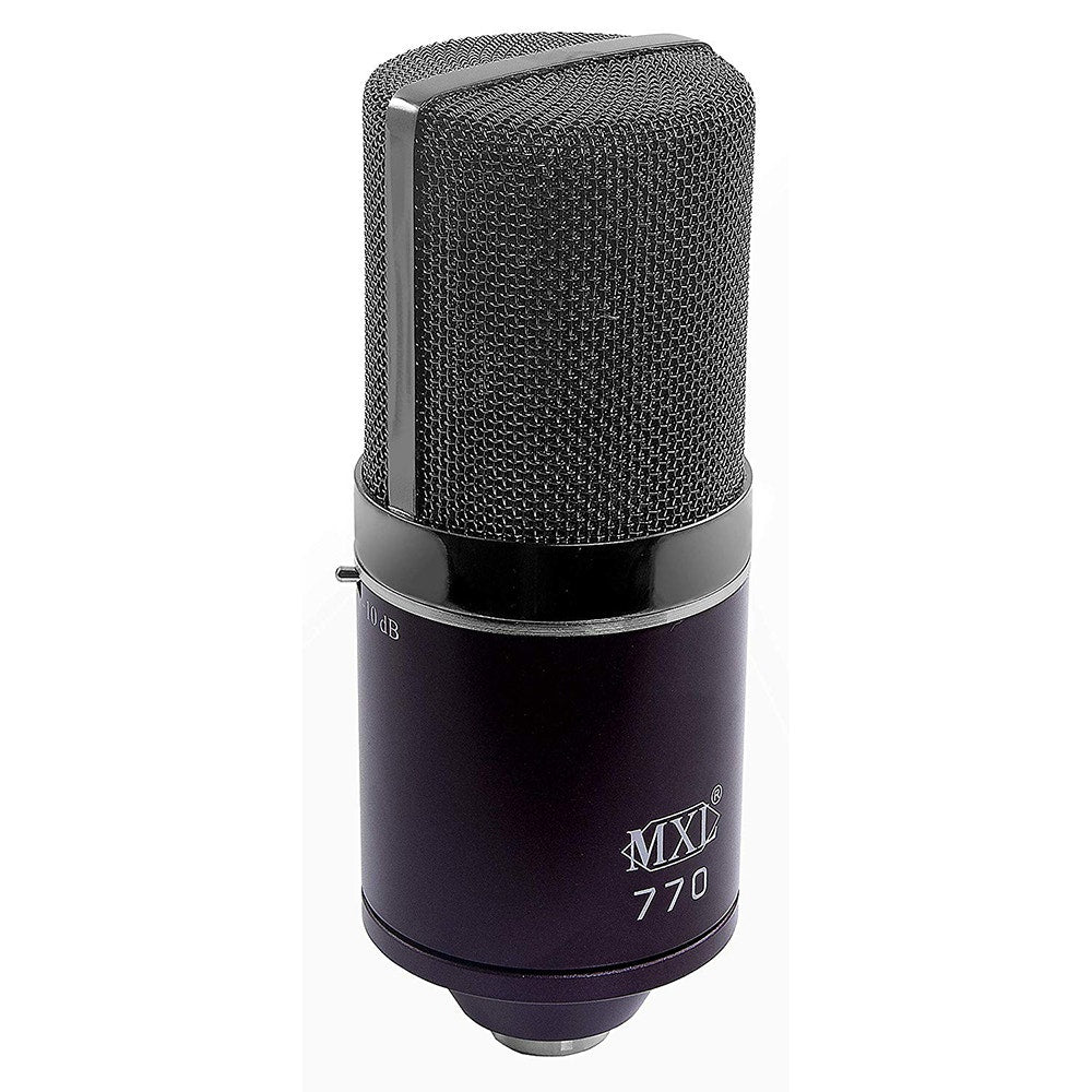 MXL 770 Midnight Purple Limited Edition Condenser Microphone w/ Shockmount and Carrying Case
