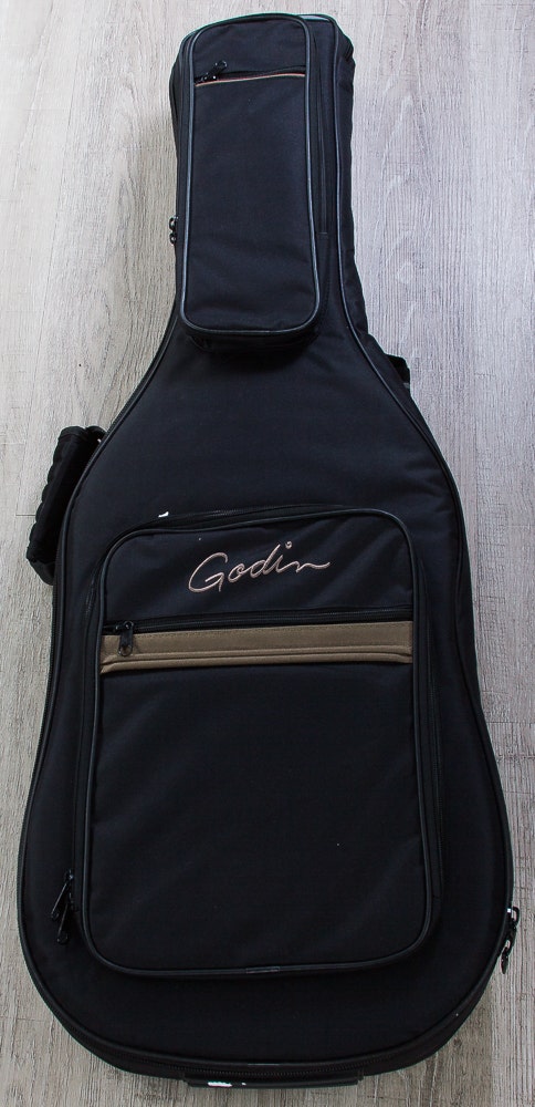 Godin 039050 Session Custom TriplePlay Maple Fingerboard (MN) Electric Guitar with Bag - Black HG