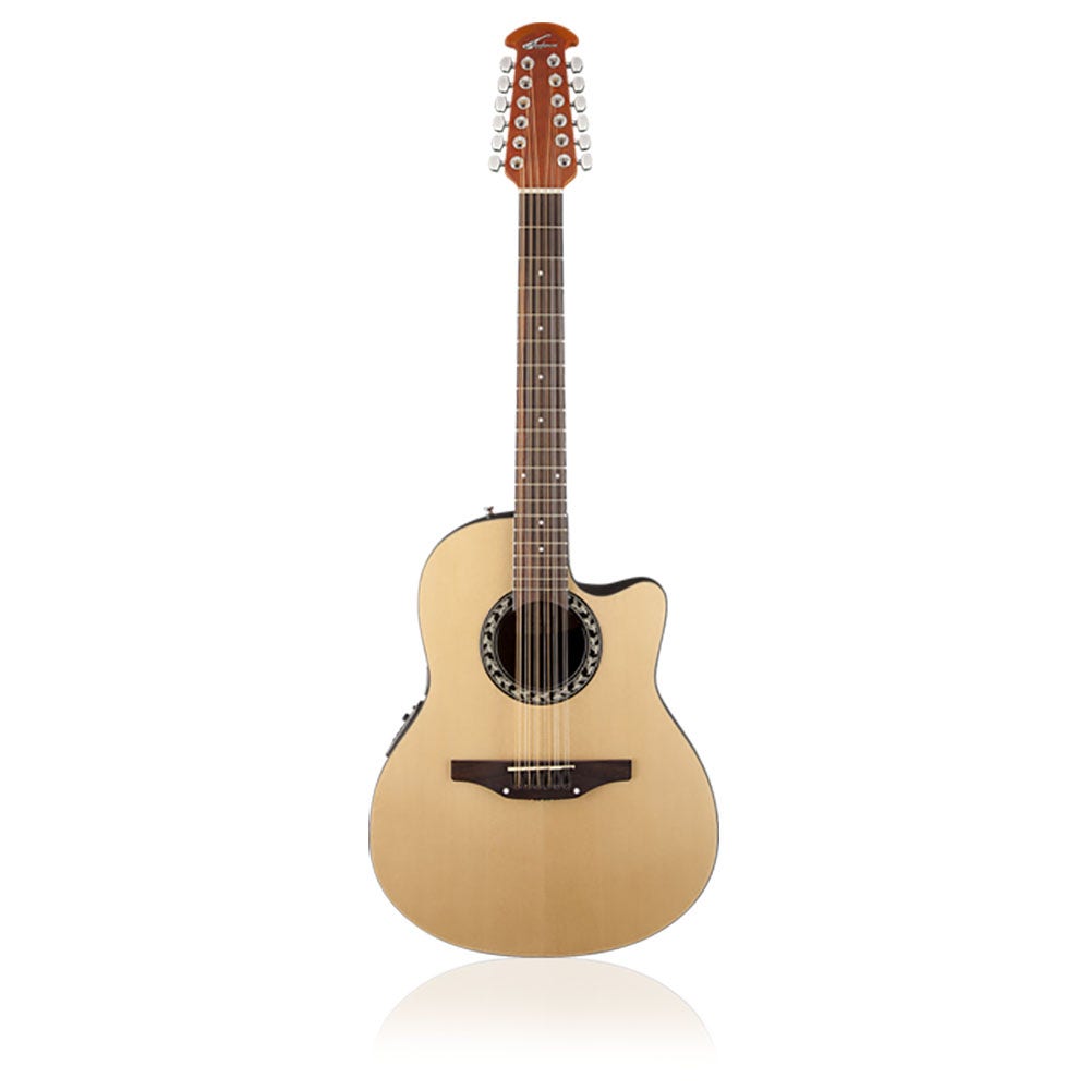 Ovation AB2412-4 Applause Balladeer Cutaway Dreadnought 12-String Acoustic-Electric Guitar - Natural