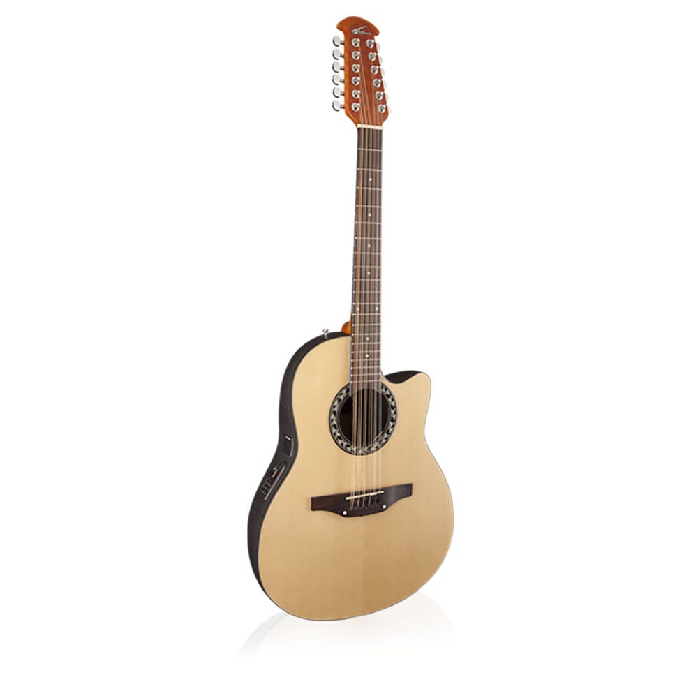 Ovation AB2412-4 Applause Balladeer Cutaway Dreadnought 12-String Acoustic-Electric Guitar - Natural