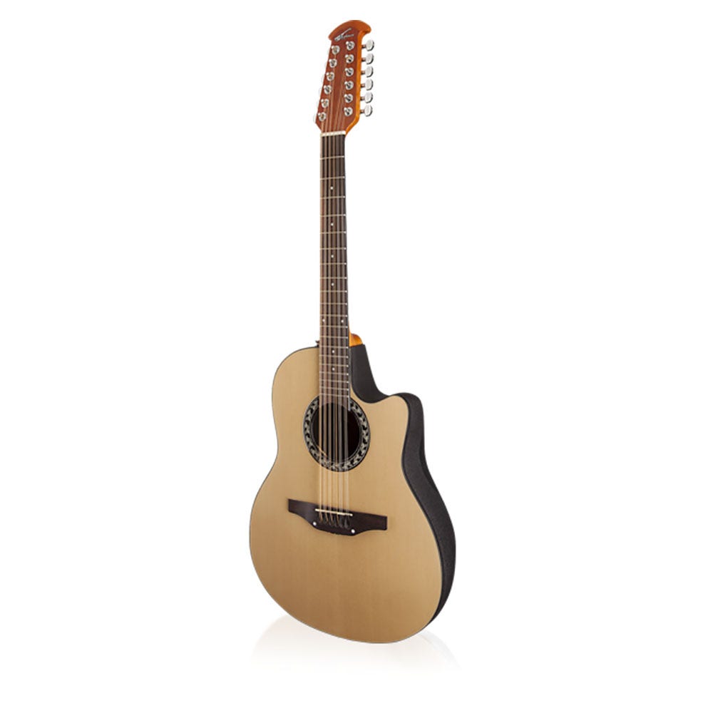 Ovation AB2412-4 Applause Balladeer Cutaway Dreadnought 12-String Acoustic-Electric Guitar - Natural