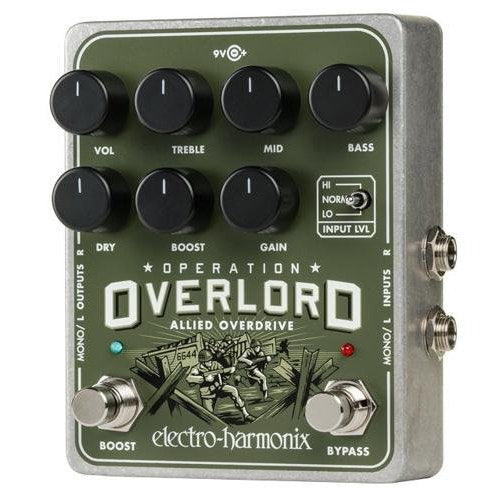 EHX Electro Harmonix Operation Overlord Allied Overdrive Guitar Effects Pedal