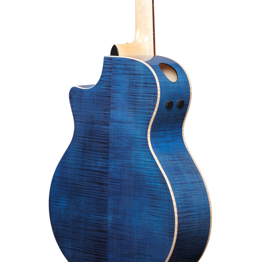 Ibanez AE390 AE Acoustic-Electric Guitar, Solid German Spruce, Natural Top & Aqua Blue Gloss Back