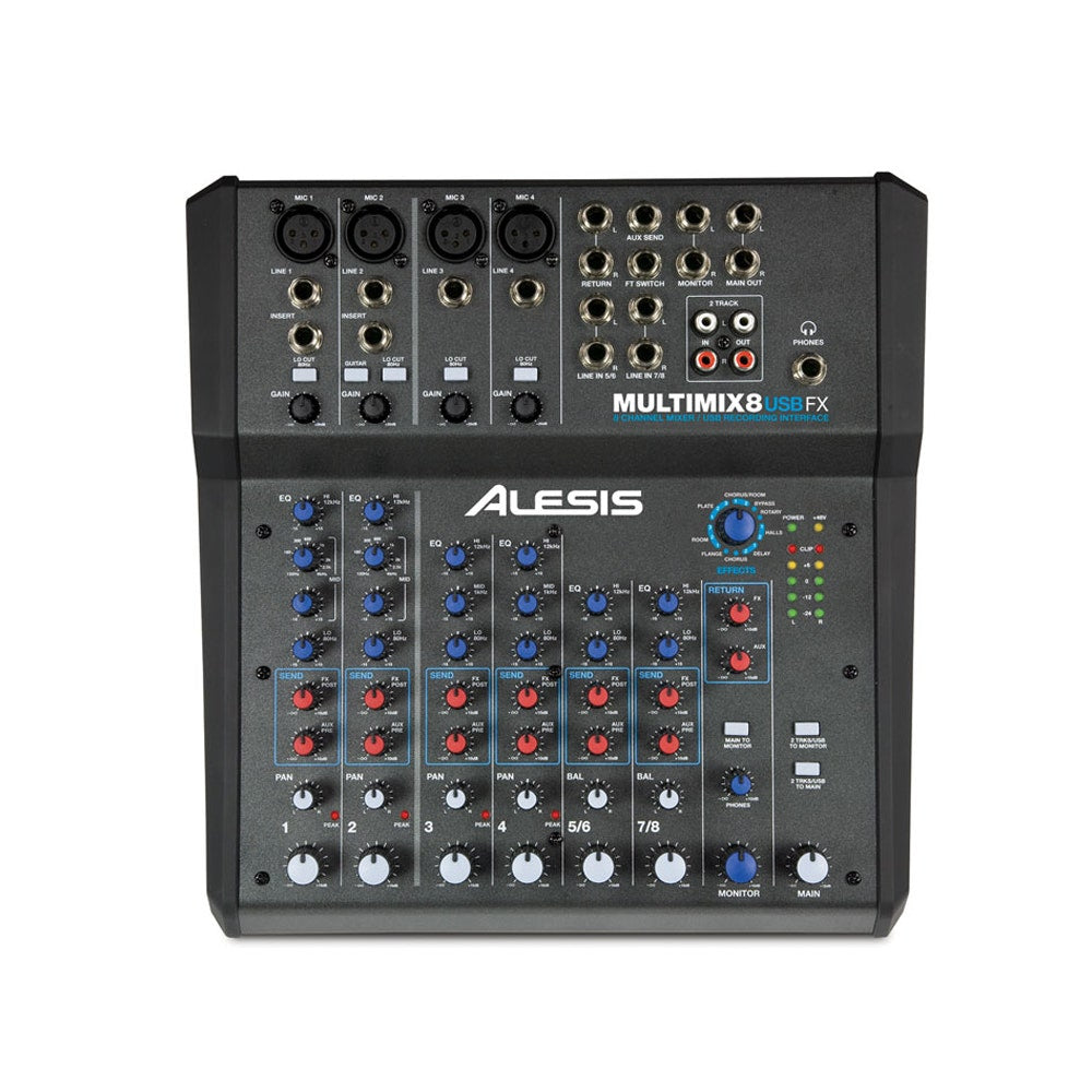 Alesis MultiMix 8 USB FX 8-Channel Mixer with Effects / USB Audio Interface