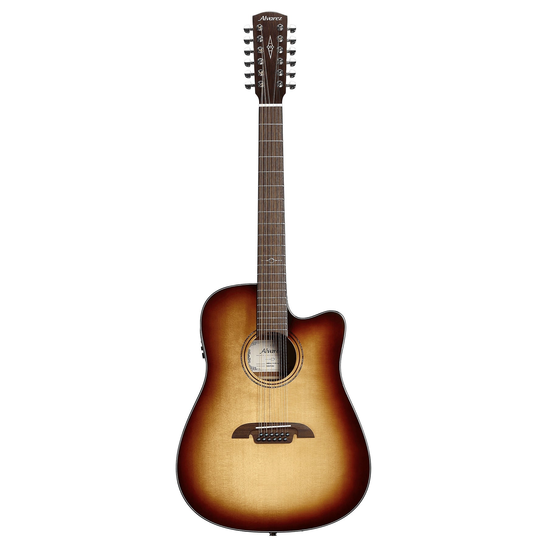 Alvarez Artist AD60ce 12-String Dreadnought Acoustic-Electric Guitar, Solid Sitka Spruce Top, Shadowburst